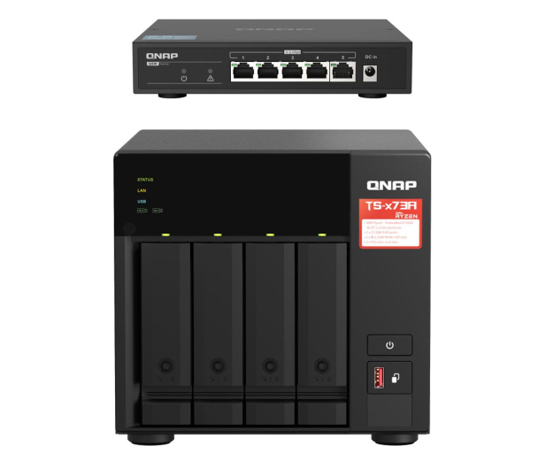 QNAP Zestaw TS-473A-SW5T + QSW-1105-5T - 1262740 - zdjęcie
